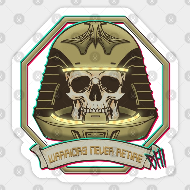 Warriors Never Retire v2 Sticker by Doc Multiverse Designs